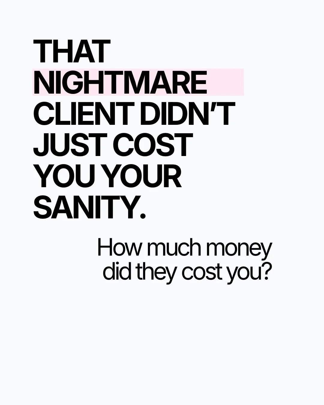 If you&rsquo;ve ever finished a client project and thought, &ldquo;I did WAY too much work for what I charged&rdquo;, ➡️swipe through this.

Getting paid doesn&rsquo;t automatically mean the job made you good money.

If a project takes twice the hour