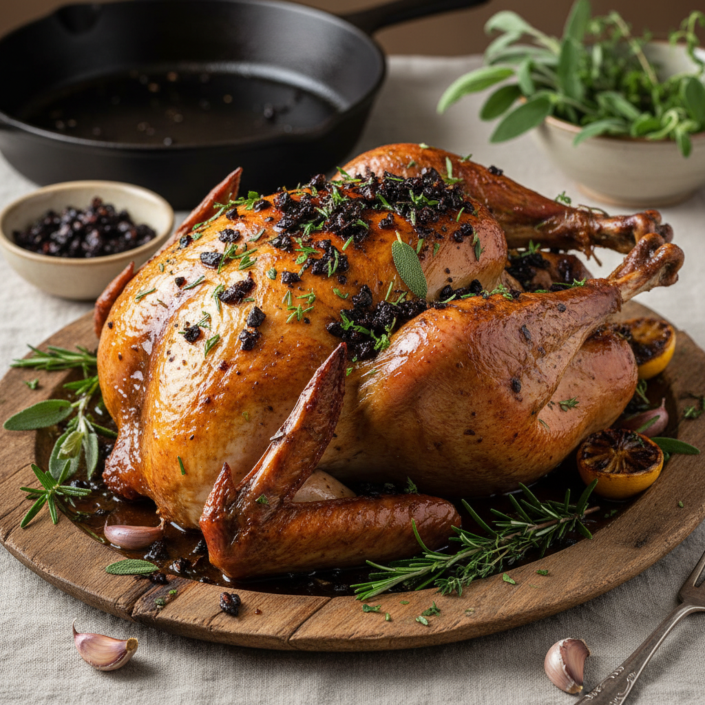Black Garlic and Herb Roast Turkey