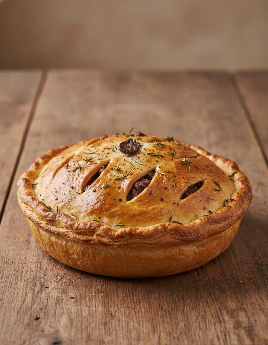 ALE &amp; BLACK GARLIC BEEF PIE