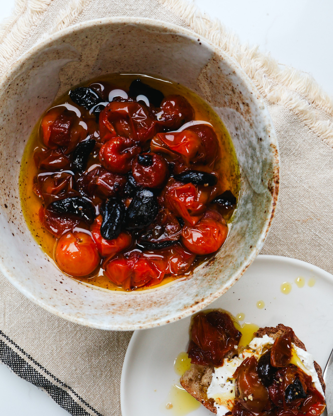 CONFIT CHERRY TOMATOES WITH BLACK GARLIC
