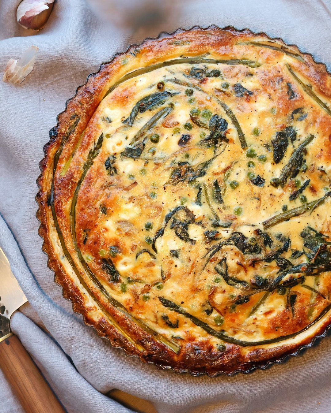 Garlic &amp; Greens Summer Tart