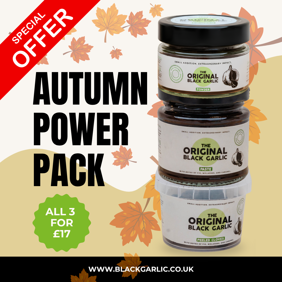 Introducing the Autumn Power Pack: Peeled, Paste and Powder