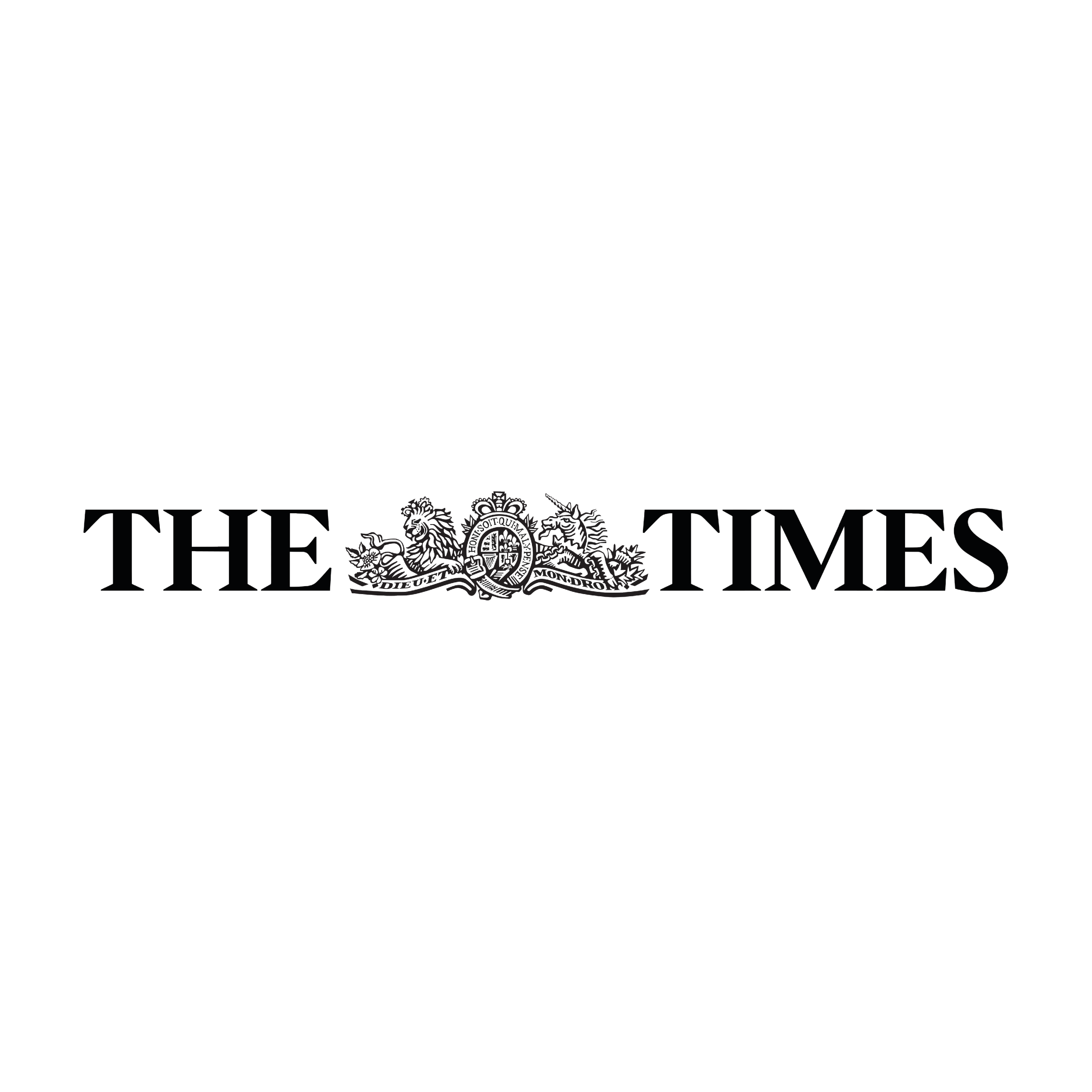 Logo of The Times, a British newspaper, featuring a crown and a lion in the center.