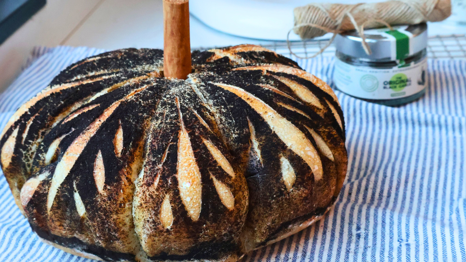 black garlic pumpkin bread