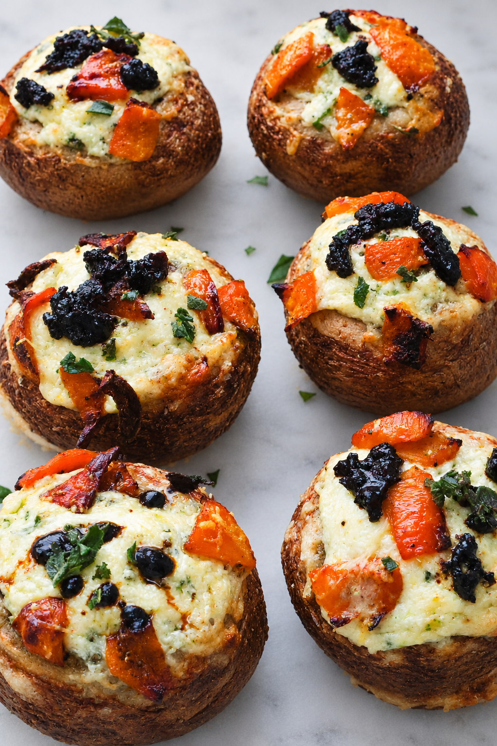 Broiche buns with black garlic, pumpkin and sage