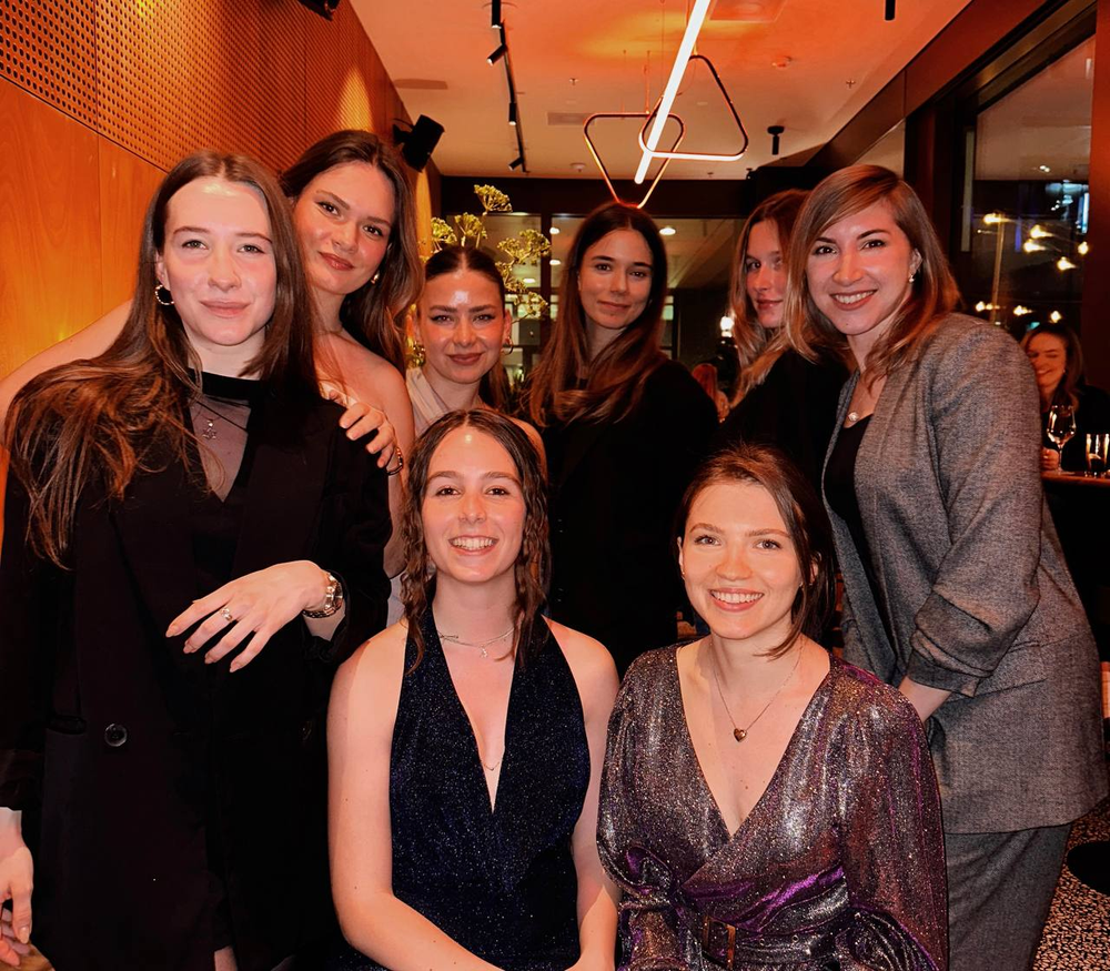 A group of girls dressed up for Girls Night