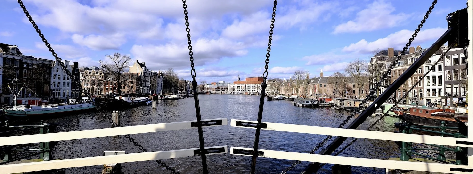 Amsterdam, Amstel vanaf de Magere brug Fine Art print