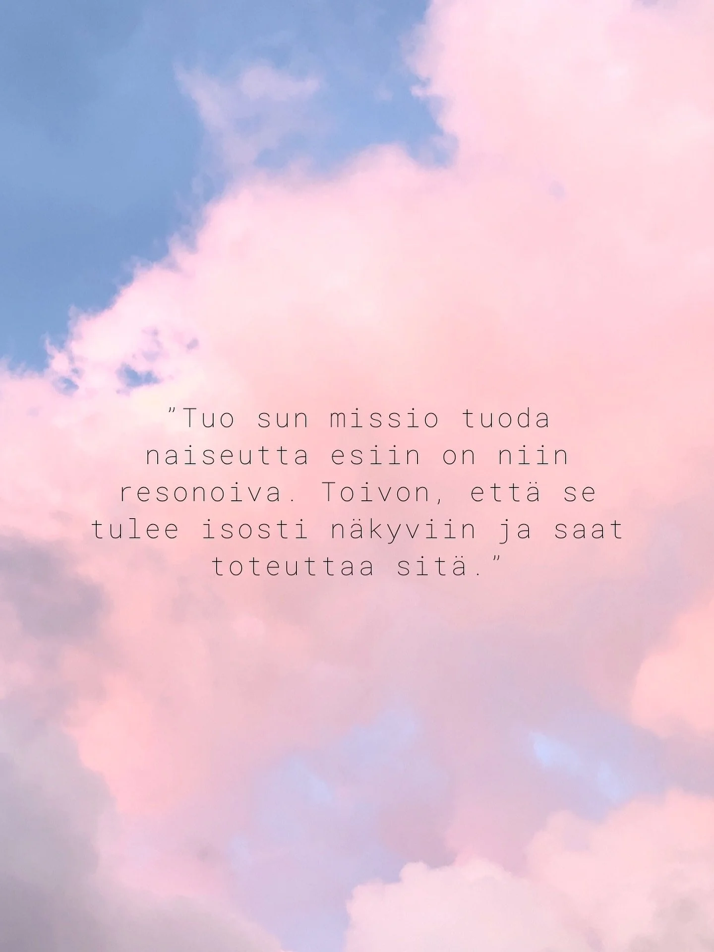 Kiitos palautteesta!🫶🏻
T&auml;t&auml; toivon itsekin, koska jokainen meist&auml; ansaitsee tulla n&auml;hdyksi juuri sellaisena kuin on.🩷

#naiseus #naisyritt&auml;j&auml;t #yritt&auml;j&auml;t #el&auml;m&auml;onnyt #nainen #henkil&ouml;kuvaus