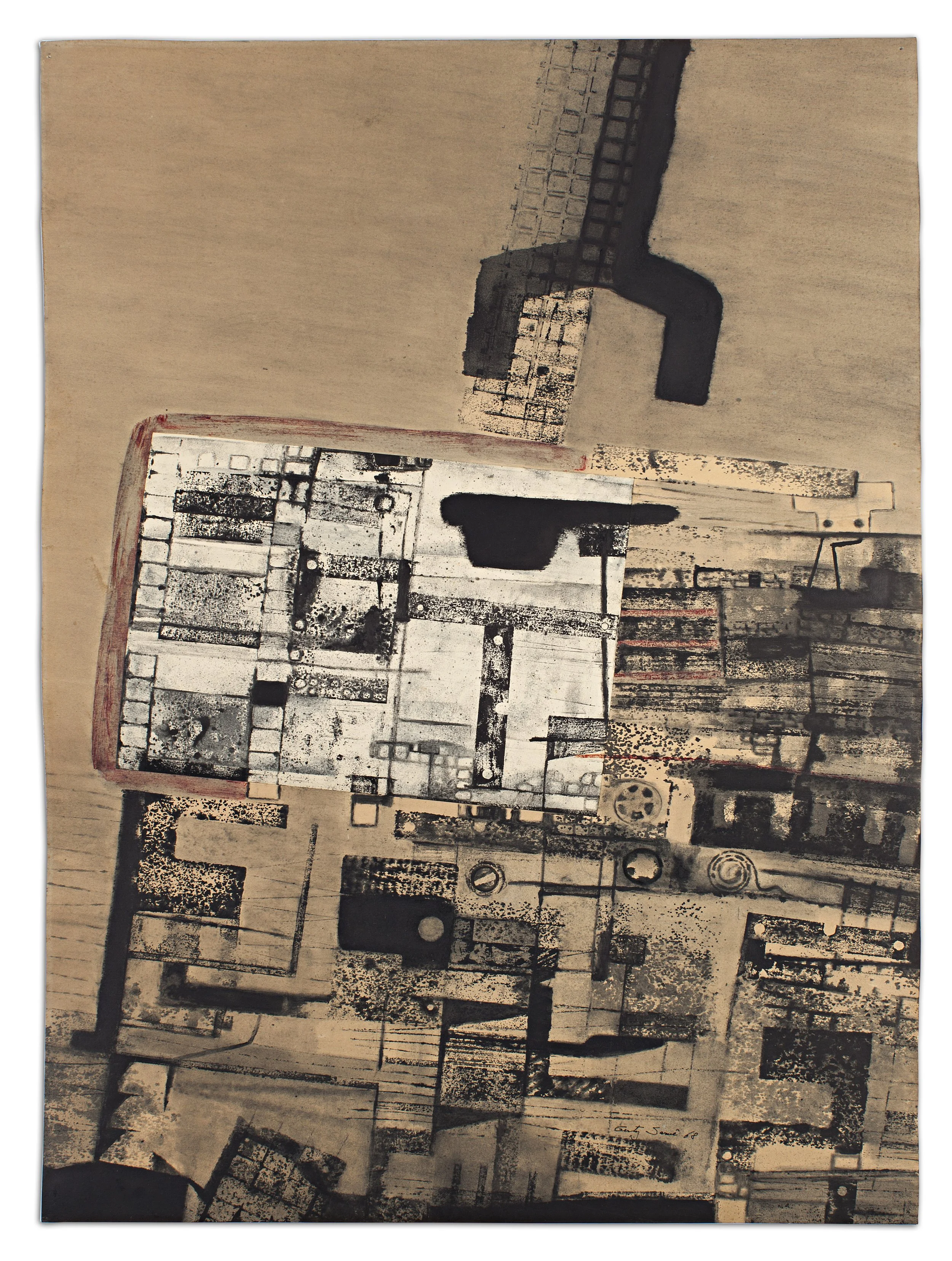 Imã, 1968, monotipia, 72 x 50,5 cm