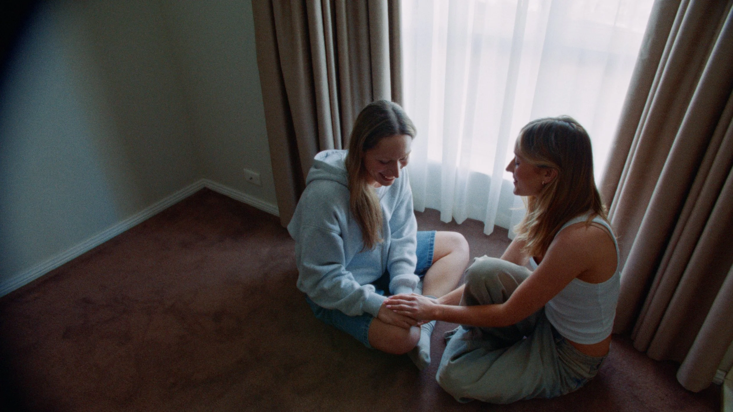 Two women spending time together.