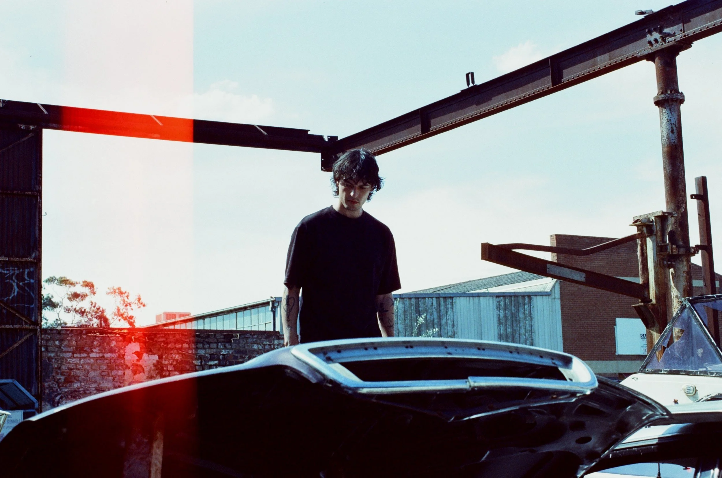 Behind the scenes photo of Rory on the set of 'The Stench of Eternal Bog'.