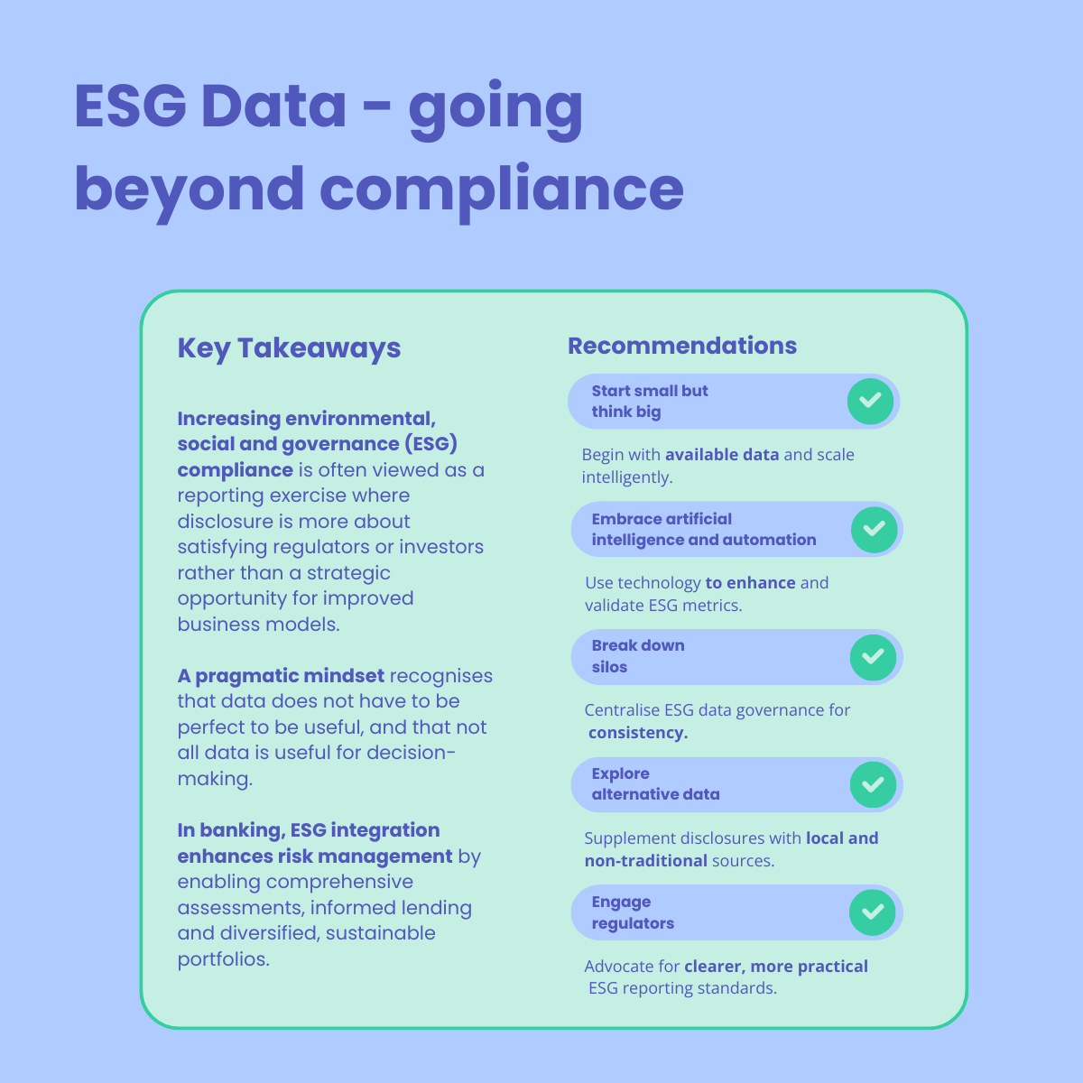 ESG Data - Going beyond compliance