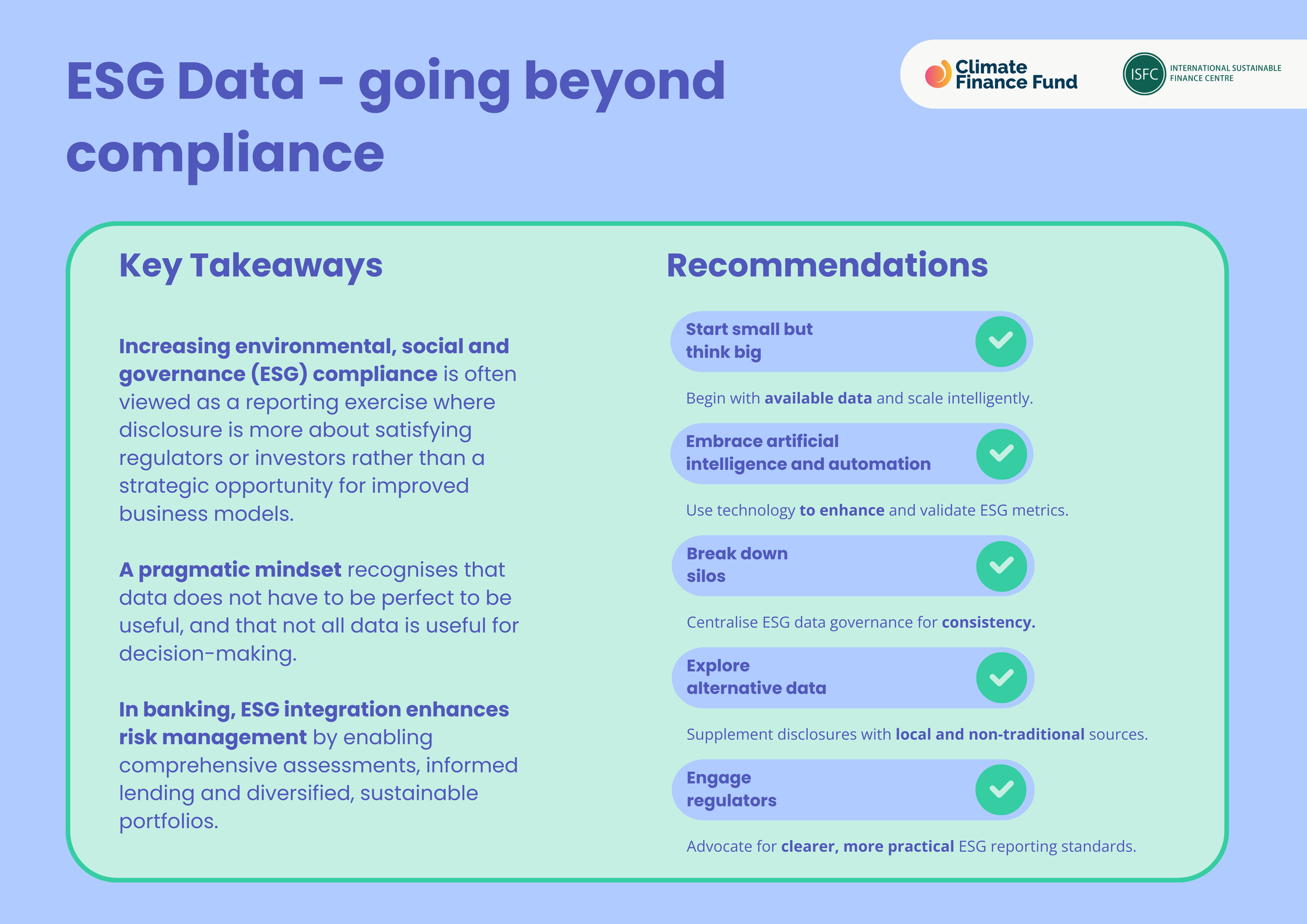 ESG Data - Going beyond compliance — ISFC