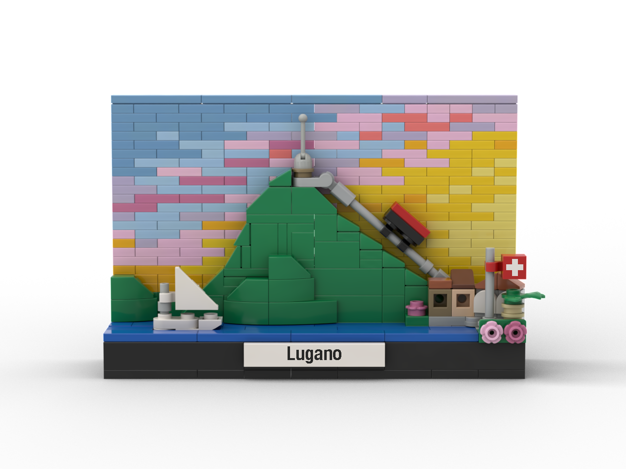 Lego MOC Bay of Lugano