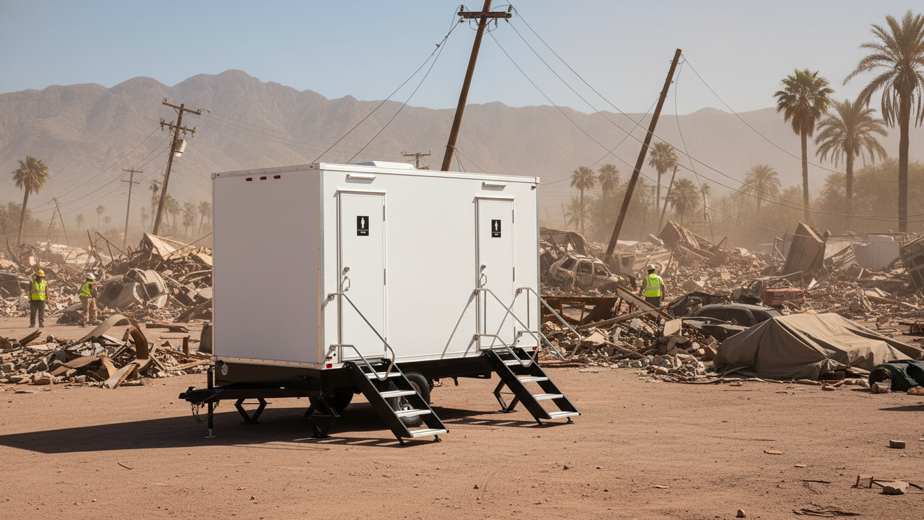 Restroom Rental Trailer Disaster Relief Phoenix AZ
