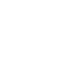 Icon of a location pin with a circle in the center, black background.