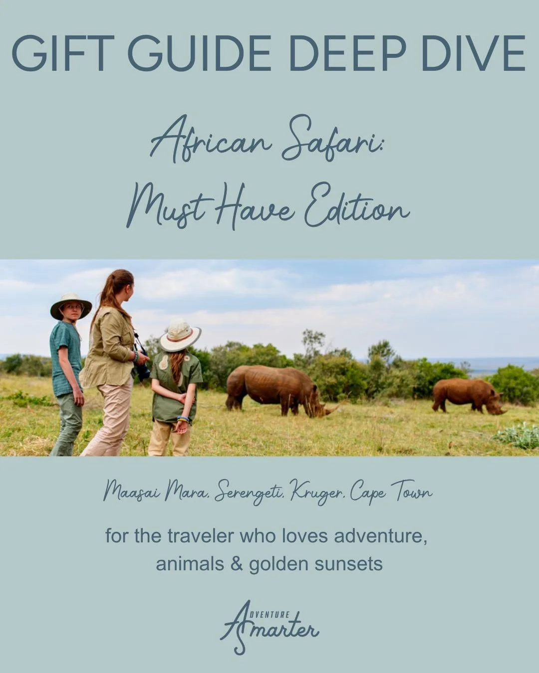 🎁 GIFT GUIDE DEEP DIVE: African Safari Edition

For the traveler who loves adventure, wildlife, and those golden sunsets that make you forget what day it is. 🌅

If your family already has the camera and the binoculars&hellip;
here&rsquo;s what to w