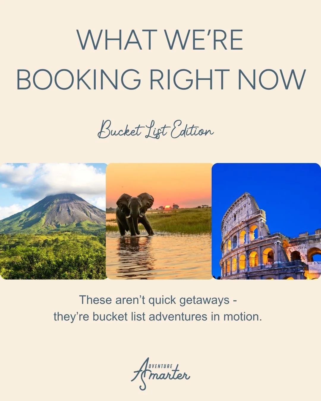 Every week, I get to bring a few dream trips to life &mdash; and this week&rsquo;s lineup is pure bucket list energy. ✨

🌴 A couple celebrating their anniversary in Costa Rica &mdash; rainforest lodges, hot springs, and beach sunsets.

🦁 Two sister