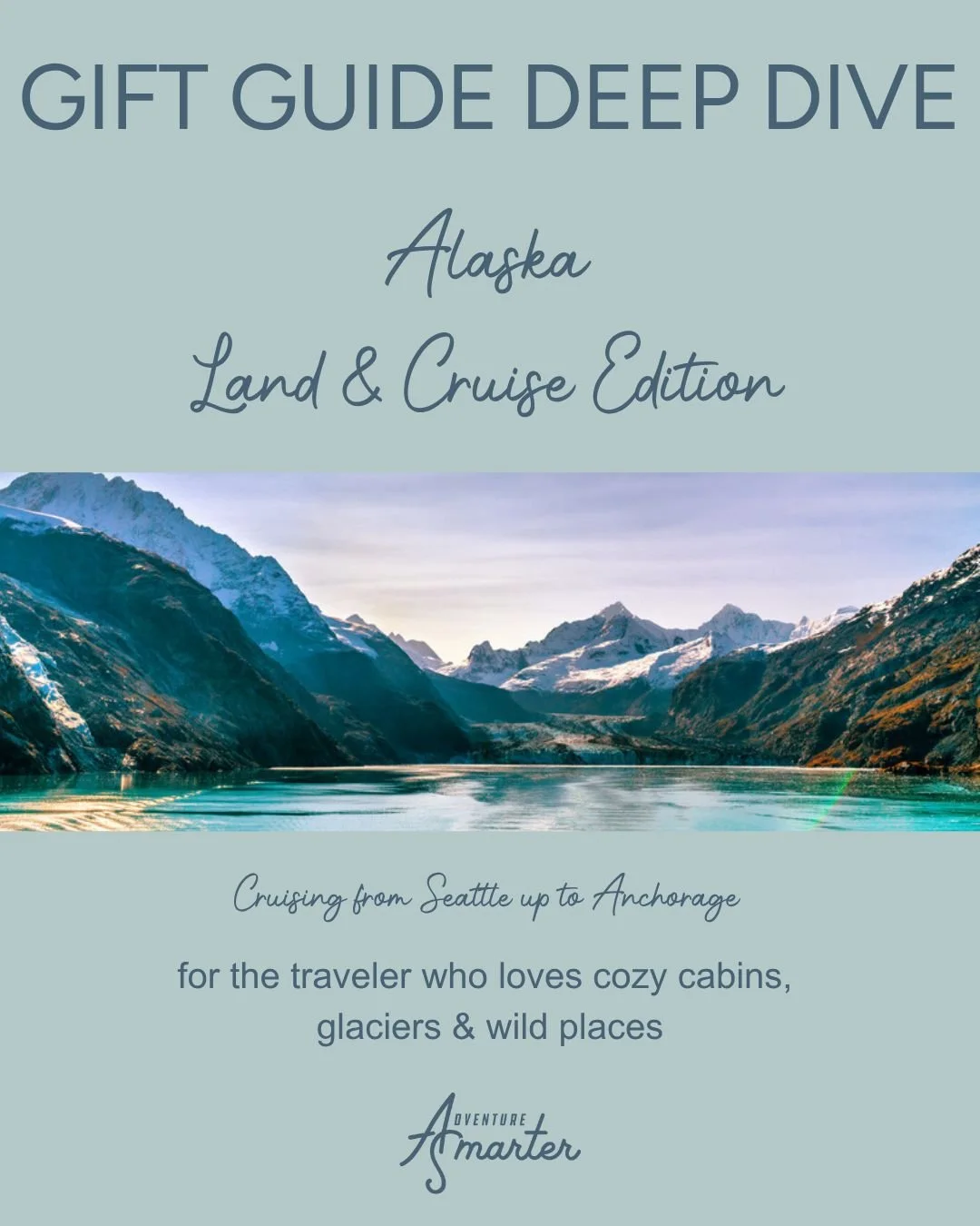 🎁 GIFT GUIDE DEEP DIVE: Alaska Land &amp; Cruise Edition

For the traveler who loves cozy cabins, glaciers, and wild places &mdash; sailing from Seattle up to Anchorage. 🐋❄️

If your family already has the snow boots and scarves&hellip;
here&rsquo;