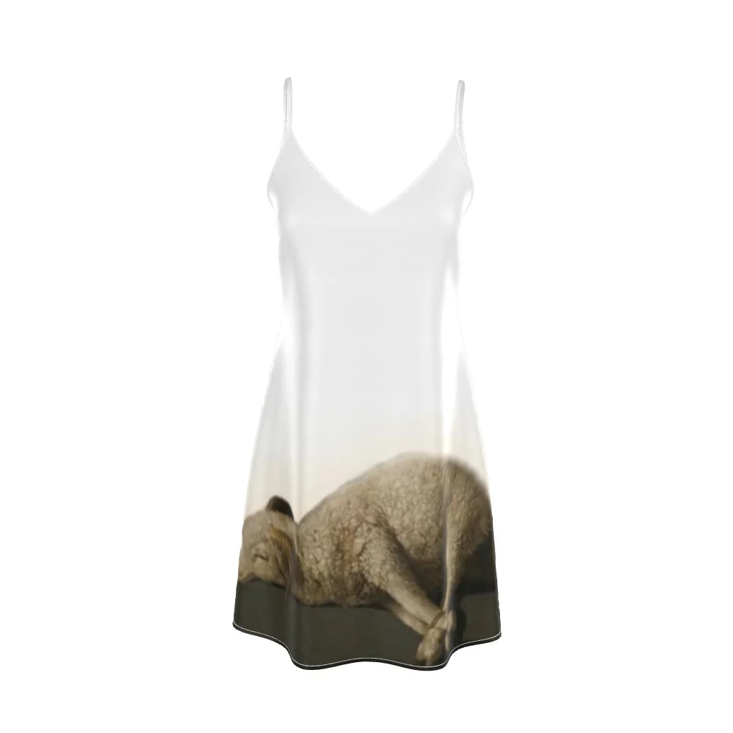 SACRIFICIAL LAMB SLIP IN WHITE