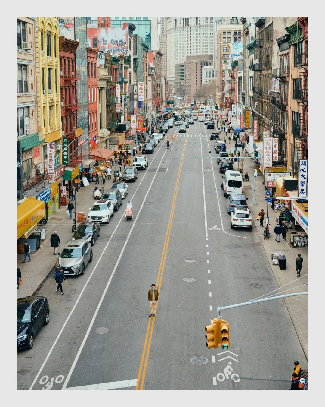 New York street scene from the Lindbergh menswear campaign