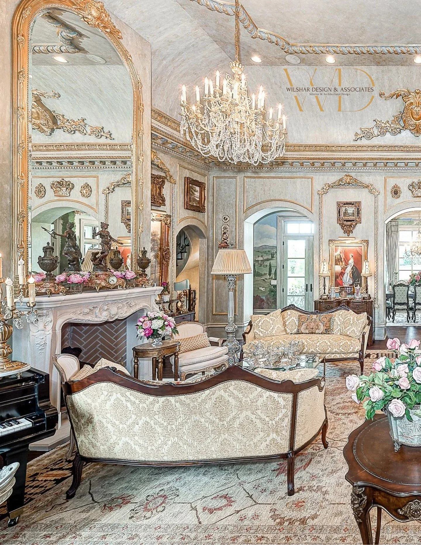 The beauty is in the details!

From gilded mirrors to hand-carved furnishings, every inch of this French Rococo Revival design tells a story of elegance and artistry. A space made to inspire, captivate, and transport you to another era.