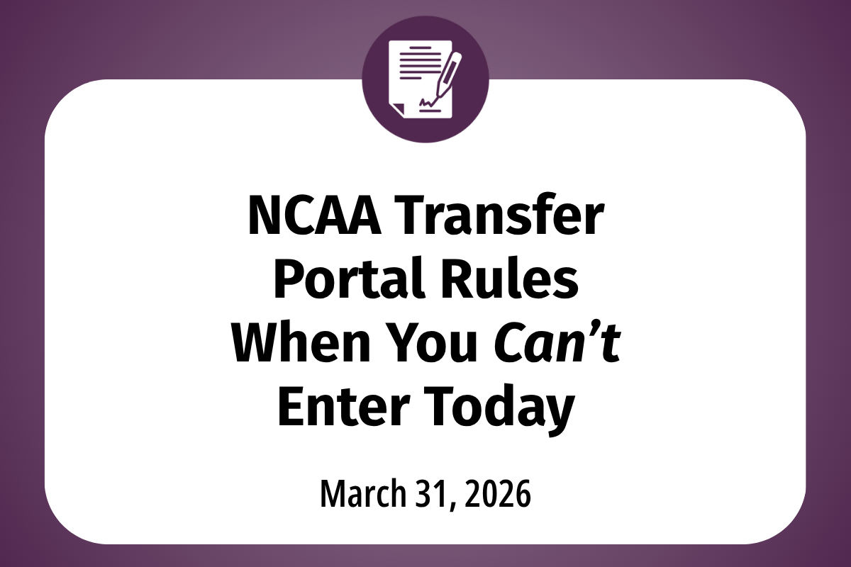       
  
    NCAA Transfer Portal Rules When You  Can’t  Enter Today  If you are a college athlete who is frustrated with your current situation, it is tempting to ask, “How do I get into the NCAA transfer portal right now?” The hard truth is that m