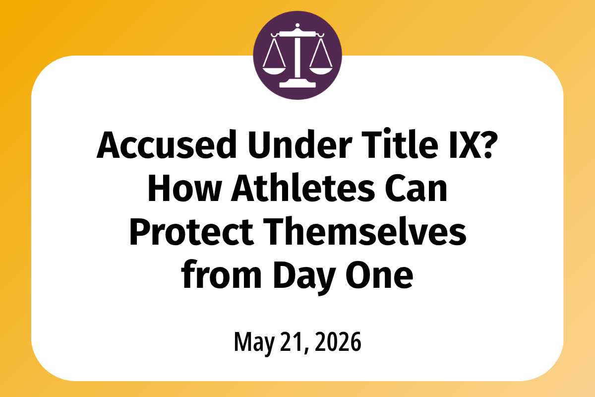       
  
    Accused Under Title IX? How a Title IX Defense Lawyer for Athletes Helps You From Day One    If you are a college athlete who has just been accused of sexual misconduct, you are likely scared, confused, and unsure who to trust. A   Titl