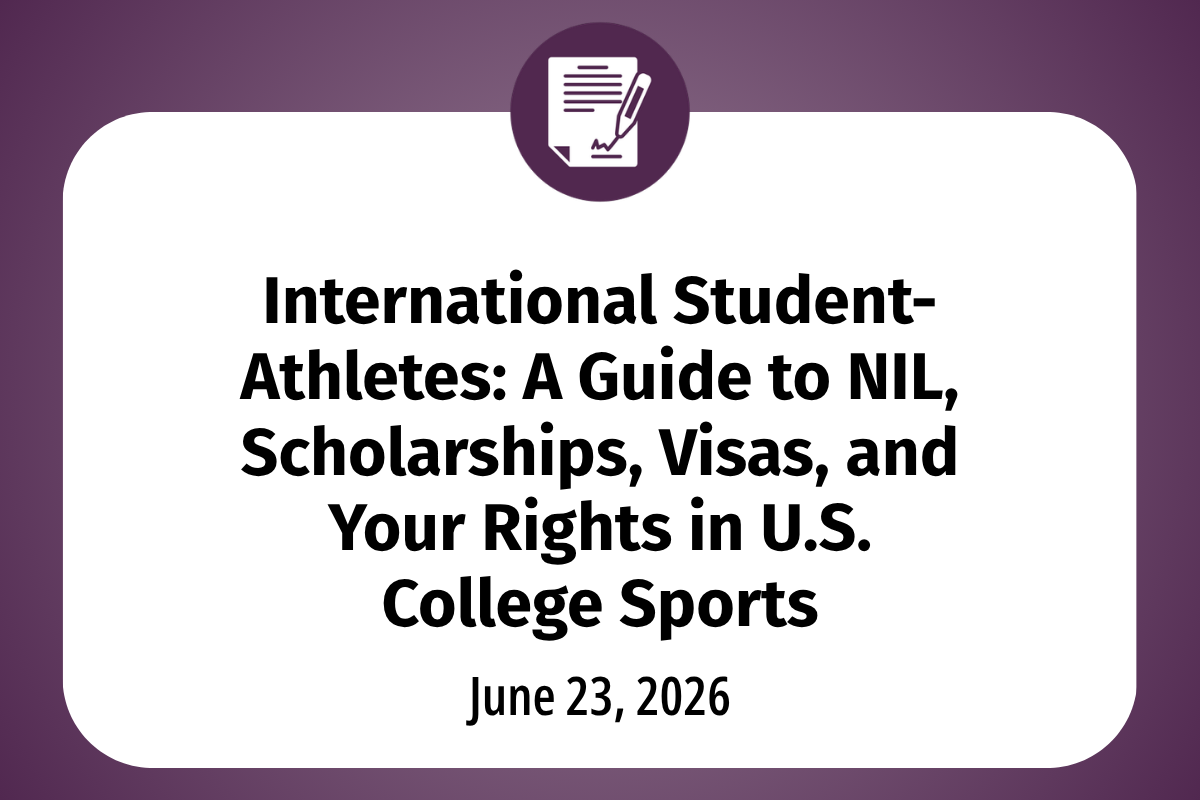       
  
    International Student-Athletes: A Guide to NIL, Scholarships, Visas, and Your Rights in U.S. College Sports  More than 25,000 international athletes compete in NCAA Division I each year, comprising about 13% of all athletes. Many arrive