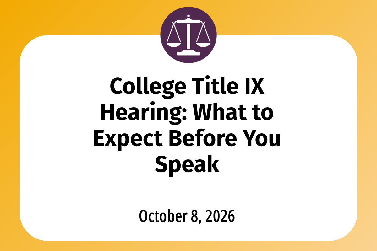       
  
    College Title IX Hearing: What to Expect Before You Speak  Title IX reports and subsequent investigations frequently spike following the start of the fall semester. We’ve shared previously about   the Red Zone  ; the early weeks of the 