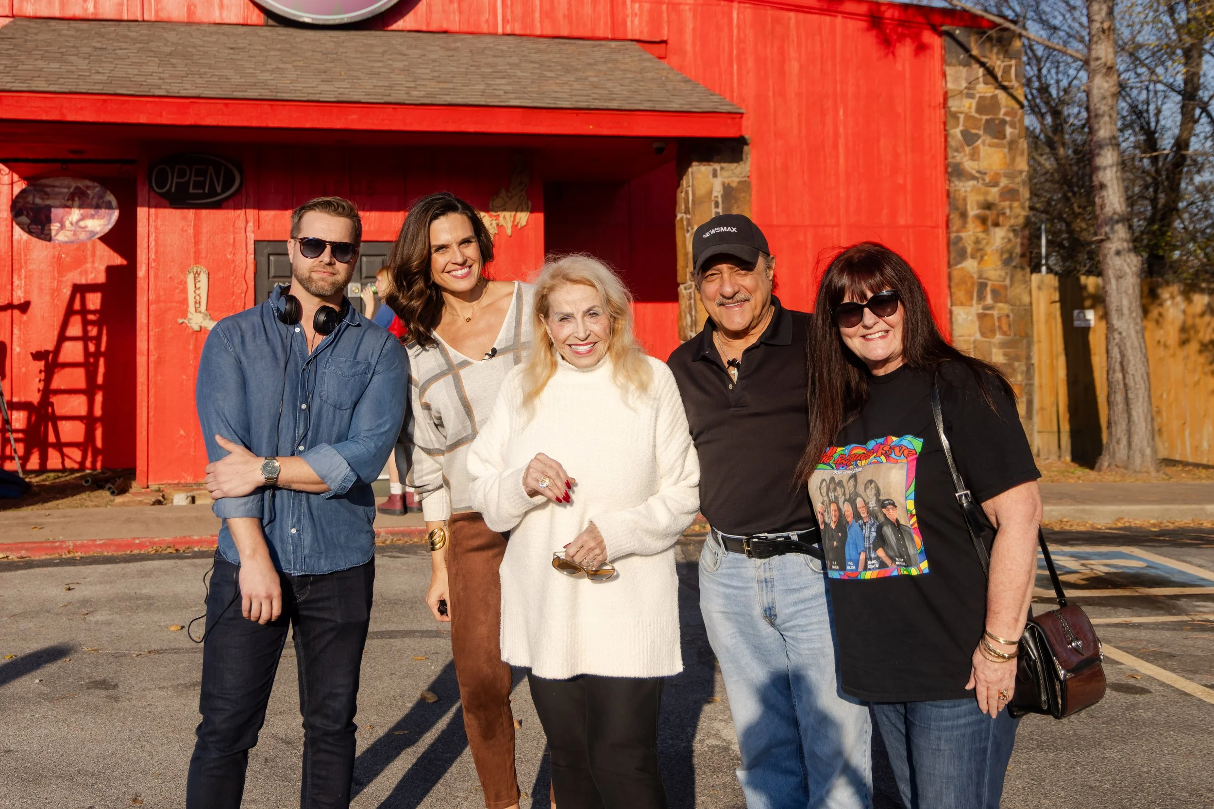 On set of Road to Recovery 