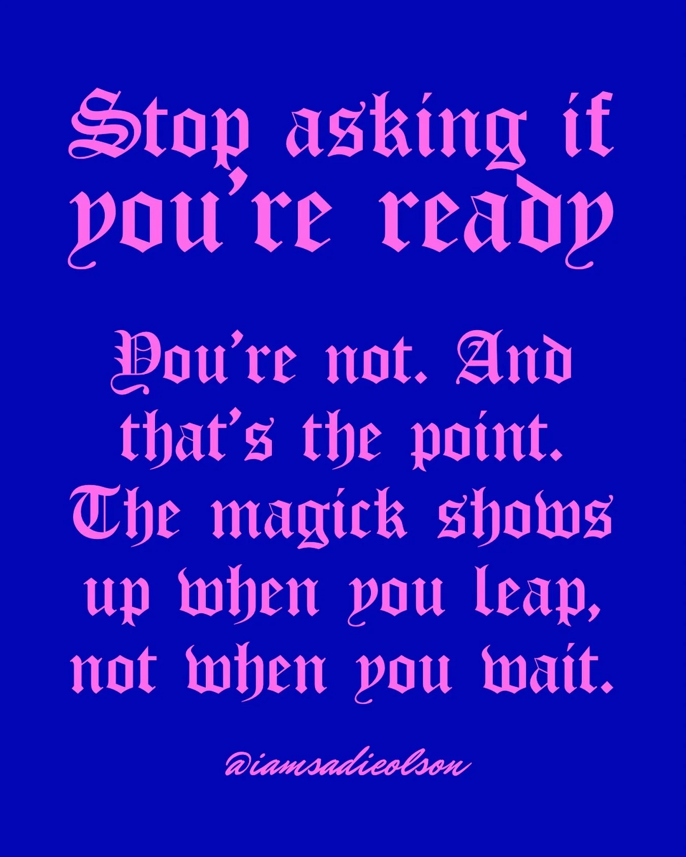 I&rsquo;m just gonna say it. If you&rsquo;ve been waiting for the &lsquo;perfect time&rsquo; to finally get serious about your magick&hellip; this is it!!!!

The moon is full on Monday.

Class starts Monday night.

You either show up for yourself now