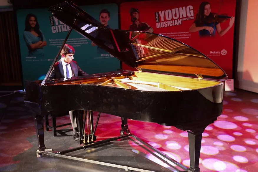A man playing the piano