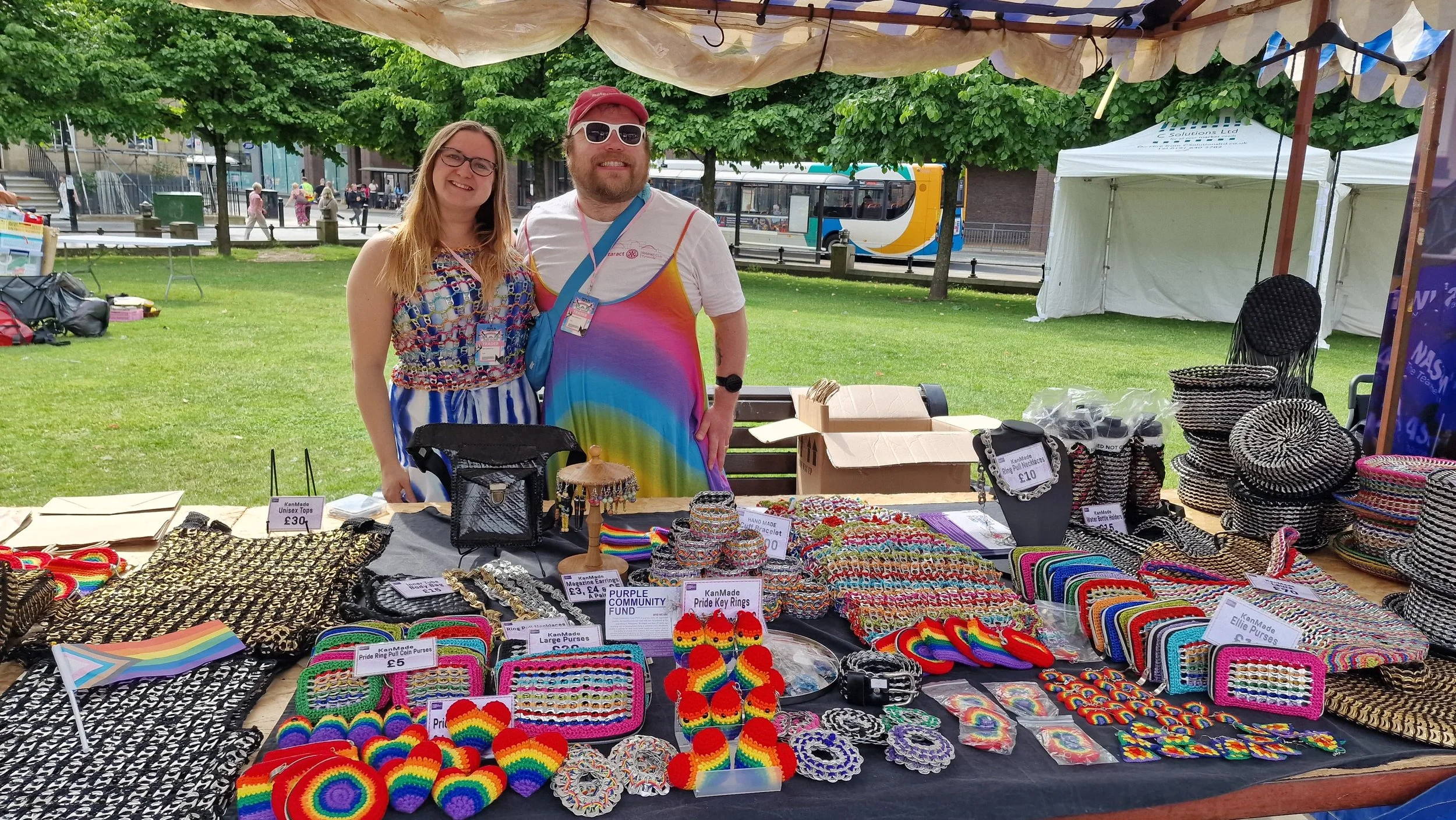 Chris and Chloe at a pride event