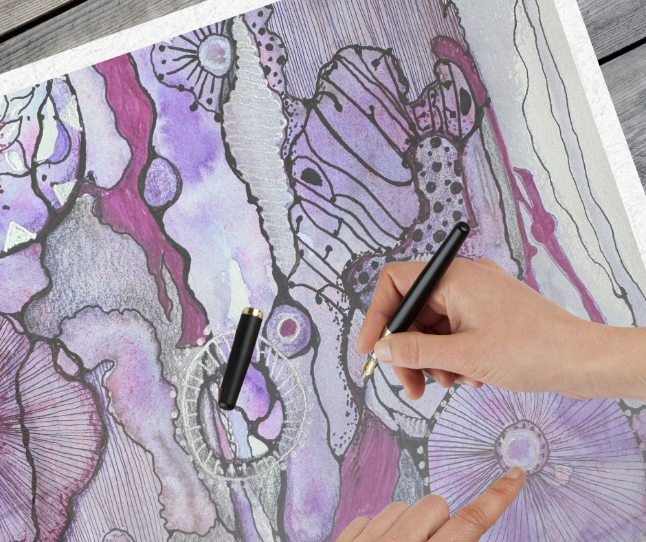 Healing in Uncertain Times: One Line at a Time with Mixed Media Neurographic Art