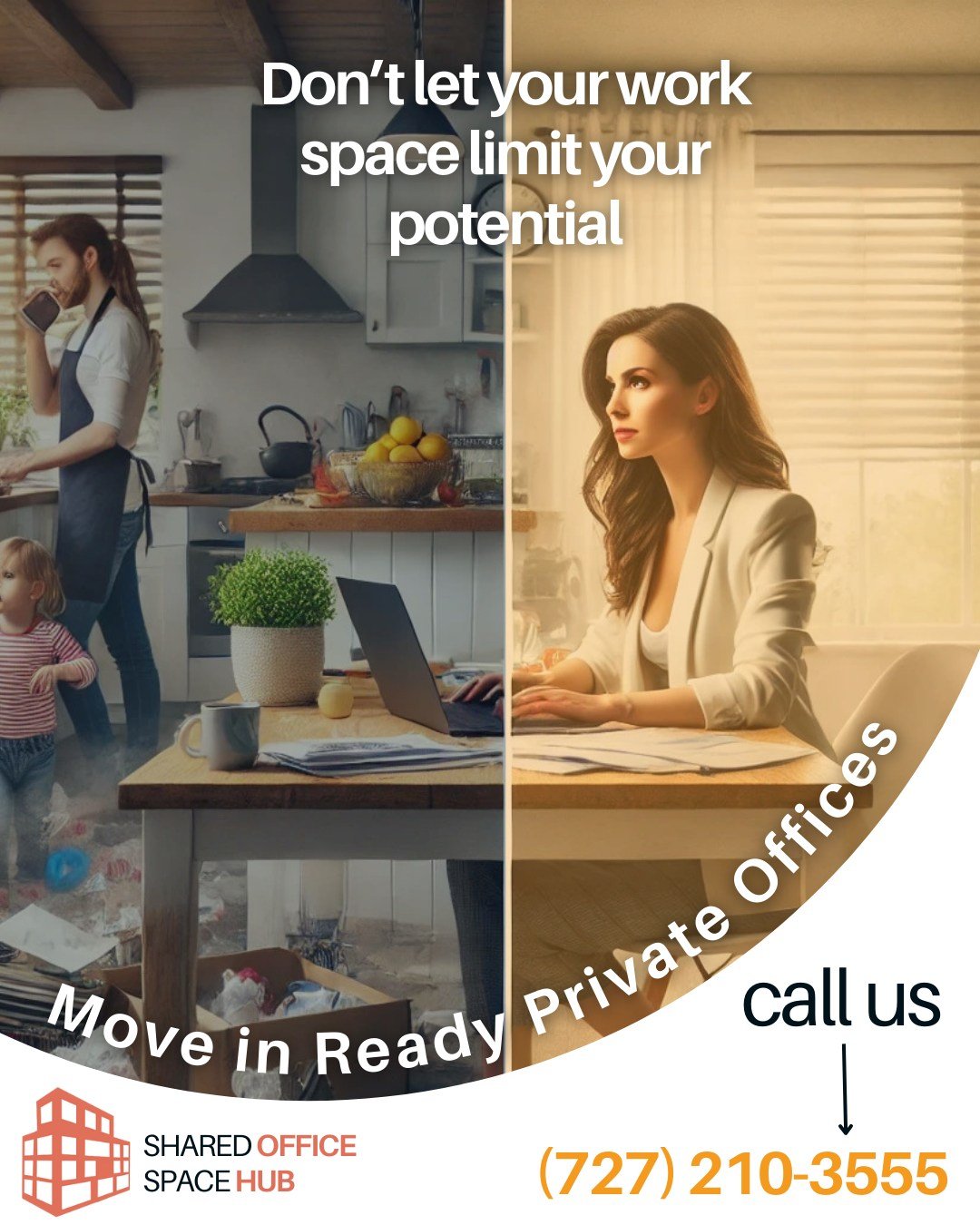 Love your home (and your family!)… but sometimes you just need an office. π‘β‘οΈπ Shared Office Space Hub gives you the perfect professional escape—private, peaceful, and move-in ready. Call (727) 210-3555 and reclaim your productivity to