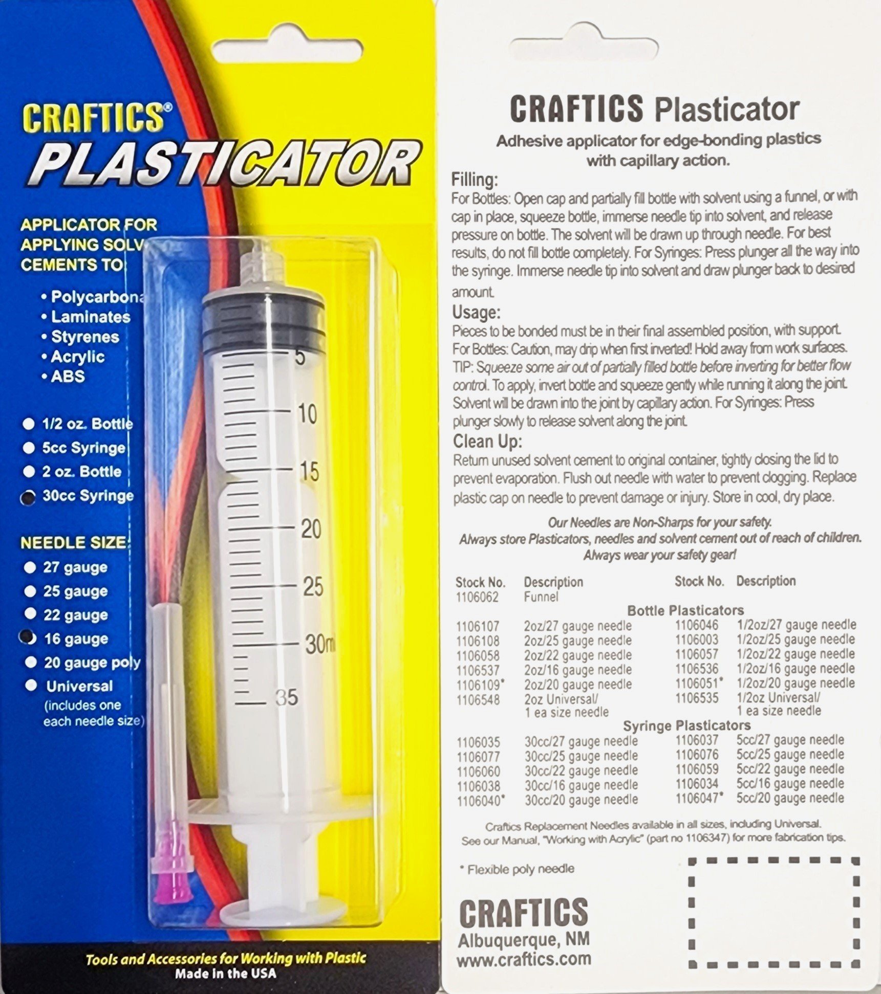 Plasticator 30 cc Syringe