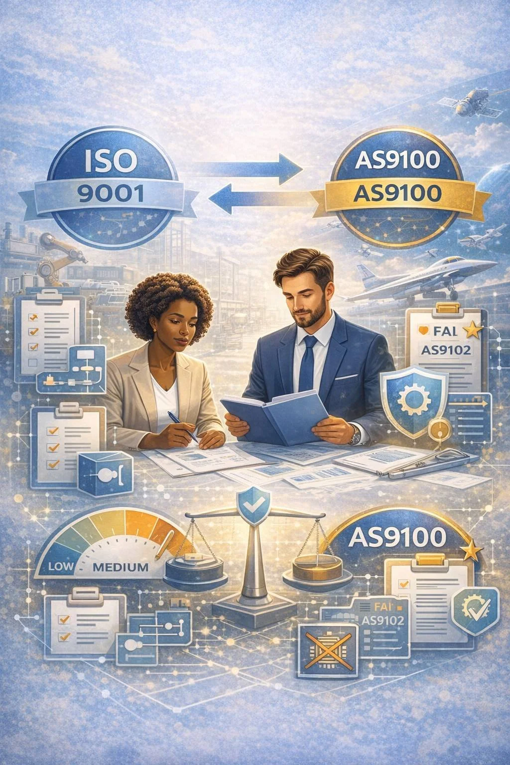 As9136 Defect Code ISO 9001 vs AS9100: Key Differences & Certification Guide
