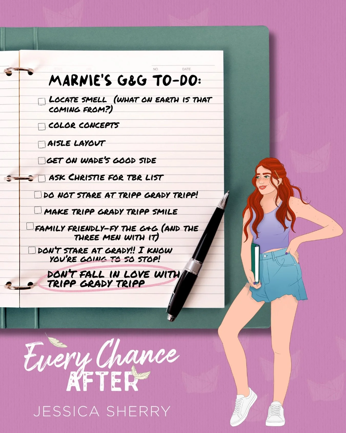 ✅ Found Family Books with Romance

✅ Grumpy sunshine book recs

✅ Age Gap Romance

✅ Small Town Romance Books

🤔 Will Marnie check off the items on her long to-do list? Probably not! 

But her unluckiest day may become her luckiest in Every Chance A