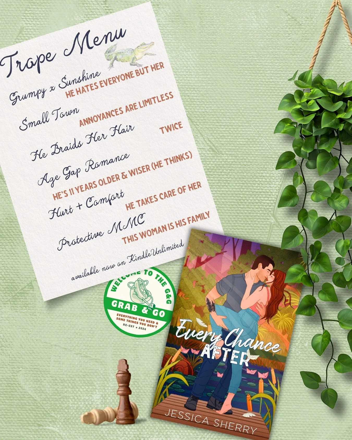 &ldquo;She&rsquo;s all sunshine, and I&rsquo;m nothing but storm clouds. We don&rsquo;t fit. Do we?&rdquo; 

Grady and Marnie couldn&rsquo;t be more opposite, but you already know where this is going. 😉

More Tropes:

✨ Fate steps in the way
🥰 Foun