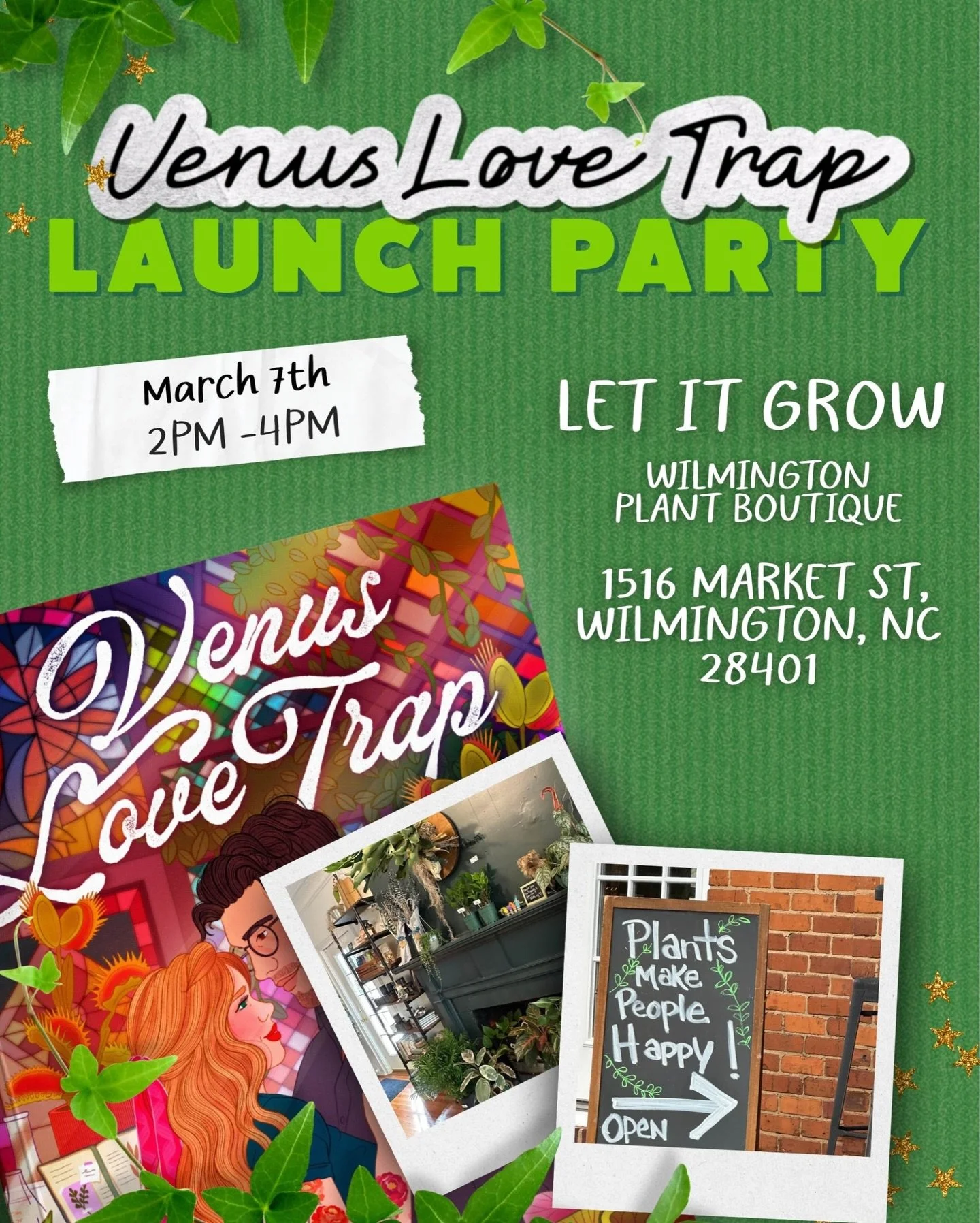 COME CELEBRATE VENUS LOVE TRAP WITH ME!💚

I am so excited to celebrate Venus and Henry&rsquo;s story with Bad B&rsquo;s Books and Let It Grow, a beautiful plant boutique. Venus would be over the moon happy (and she would approve too) on March 7th, f