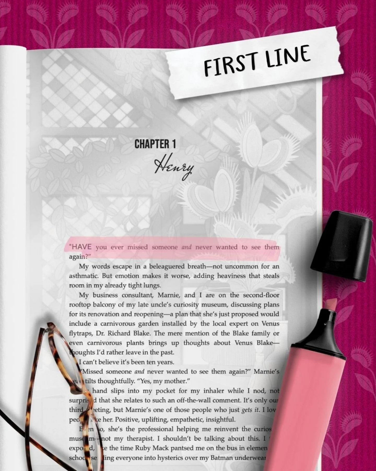 That first line hits like none other, and poor Henry misses Venus, ALL THE TIME.

It has been a month since VLT&rsquo;s release and I&rsquo;ve been so happy with all the reader interactions, events, and bookclubs I&rsquo;ve enjoyed this past month. T