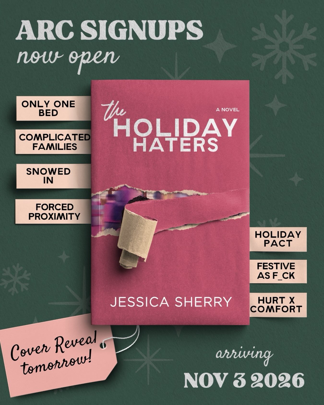 👩🏻&zwj;💻 ARC Signups Now Open!! 

ONE DAY left &rsquo;til you see the cover of your next favorite holiday romance! I can&rsquo;t wait to bring you Cleo &amp; Hardy&rsquo;s story. 

Check my 🔗🔗🔗 for info on how you can get an early ebook! 

🔜 C