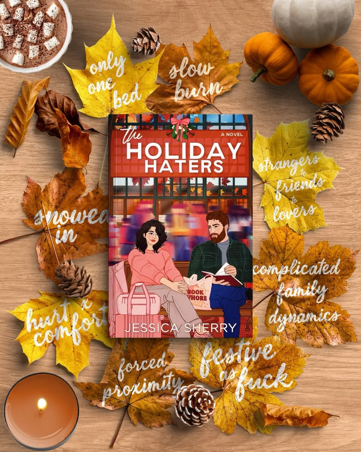 The Holiday Haters has all the cozy, fall vibes leading to Thanksgiving &amp; the warm wintry feels of Christmas, too 🍁 ☃️

🤩 The Holiday Haters bookish swag is soooooo much fun &amp; I can&rsquo;t wait to bring you this holiday romance!

🍂 Cleo &