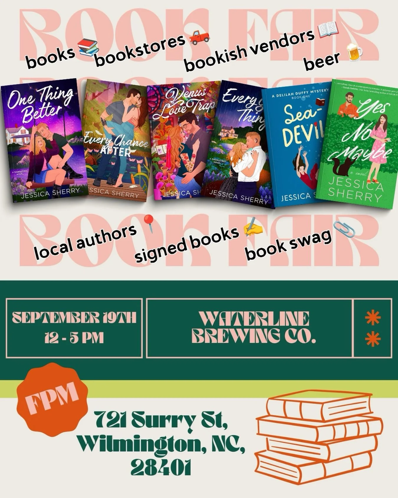 👋 Meet me at the Book Fair!!

I&rsquo;m so excited for this weekend! The @frontpaigemedia BOOK FAIR is BACK in my hometown of Wilmington, NC!! So come out and see us, Wilmington readers!!

🤩 I can&rsquo;t wait to see all my friends and meet new rea
