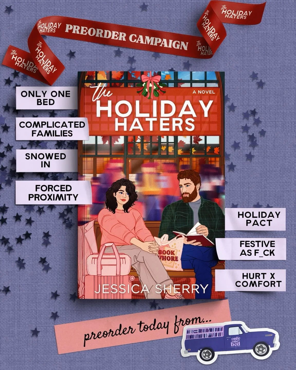 📚 Indie Bookstore Spotlight 📚

I soooo wish I could go to Oklahoma just to visit this romance book truck!! 

And how perfect that they&rsquo;re featuring The Holiday Haters preorder since they have something in common&hellip; only one bed! 

Cleo &