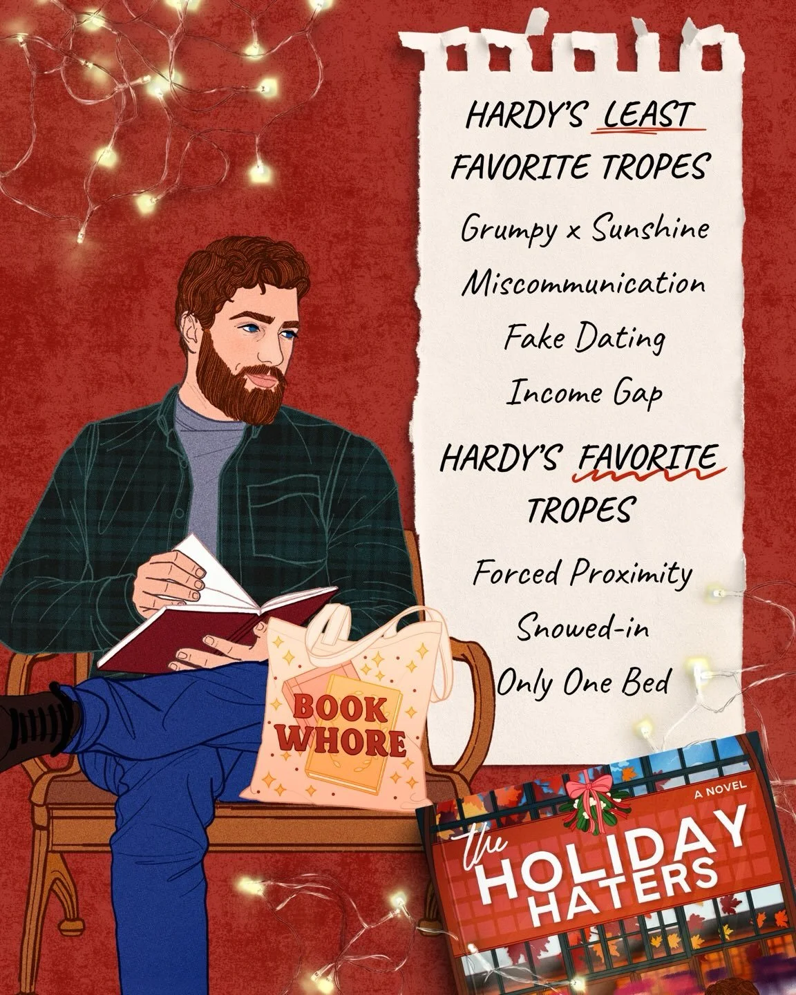 What&rsquo;s better than a hot MMC&hellip; 

A hot MMC who&rsquo;s also BOOKISH. Hardy not only carries a Book Whore tote bag, a gift from his younger sister, but also buddy-reads romances and romantasies with her. 

SWOON.

And like any other romanc