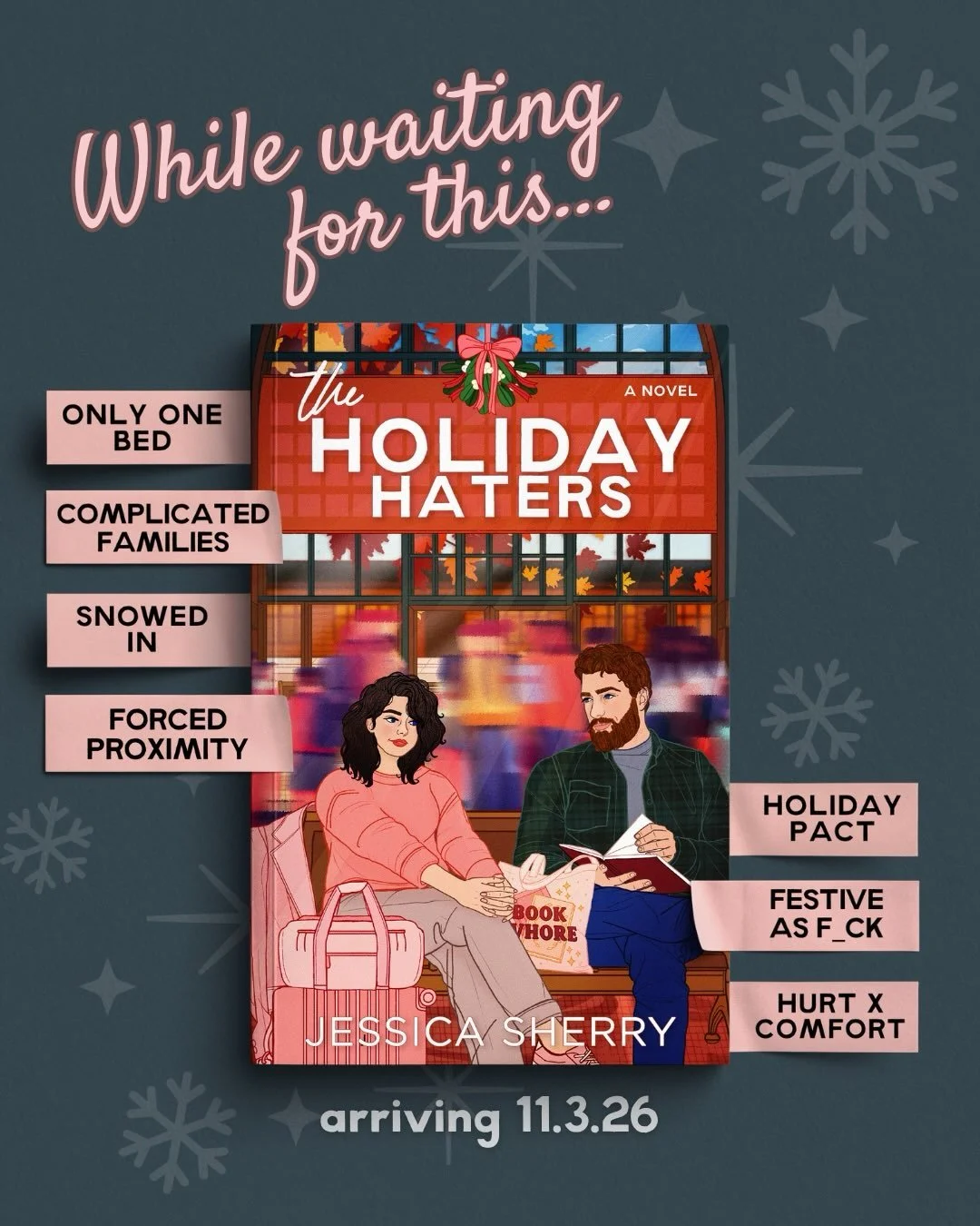 ONLY 4 DAYS!!!

The Holiday Haters arrives Tuesday and it&rsquo;s going to be your next favorite holiday romance complete with witty banter, cozy vibes, and so many lol moments! You&rsquo;re going to LOVE Cleo &amp; Hardy! 

But there&rsquo;s still t