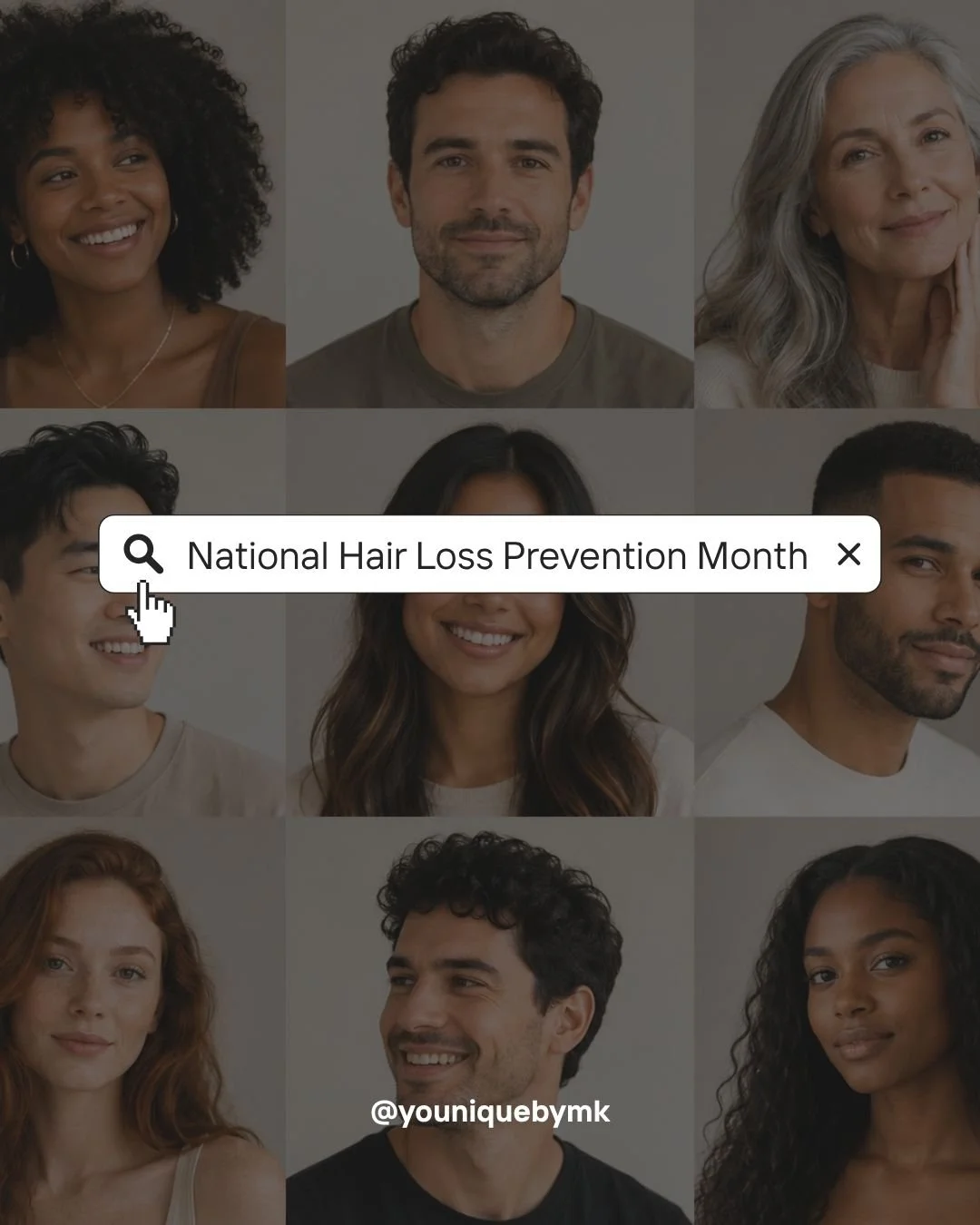 August is National Hair Loss Awareness Month!

Hair loss can affect anyone-- regardless of age, gender, race, or hair type. This month is all about bringing awareness to hair and scalp health, recognizing changes early, and knowing that treatment opt