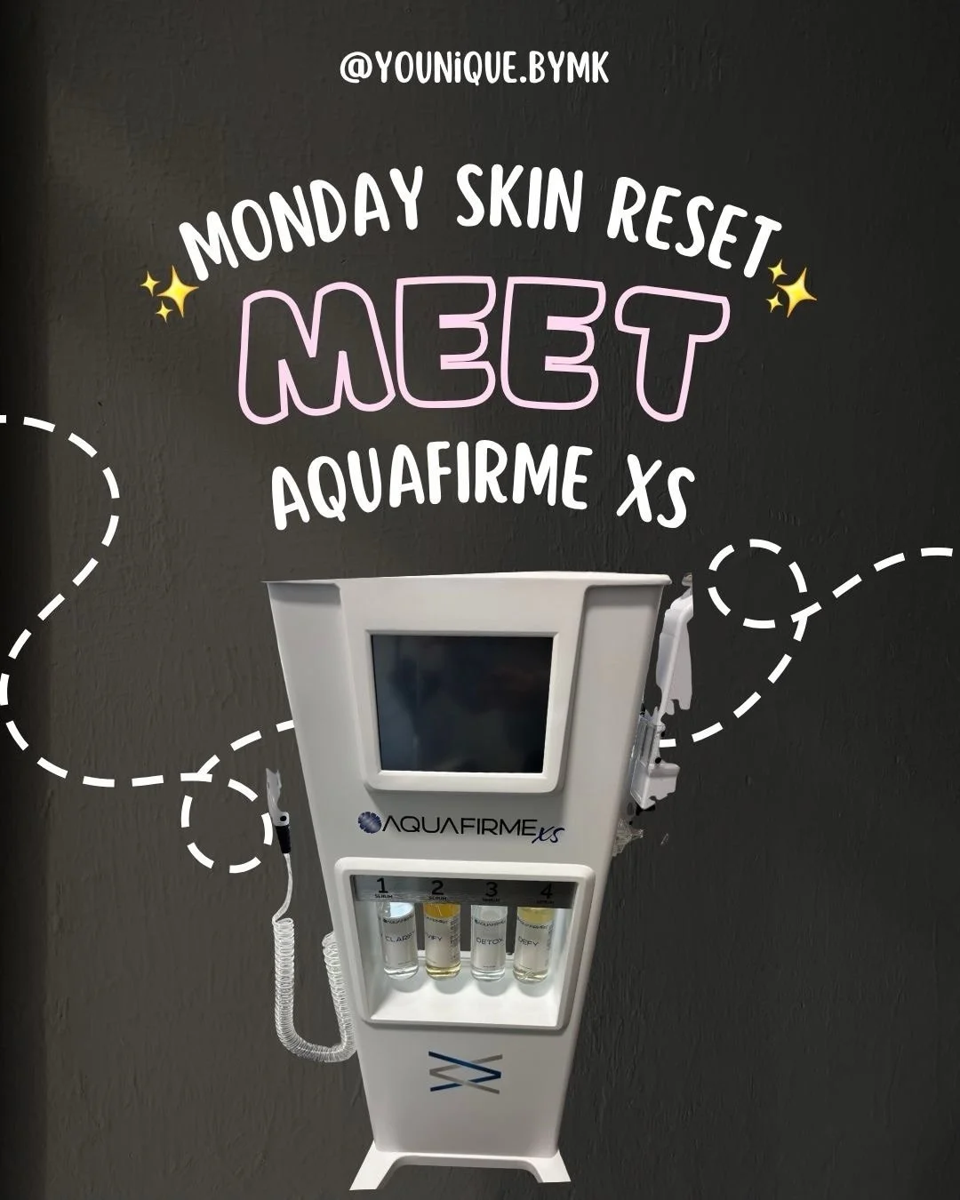 Monday mood: fresh week, fresh skin. ✨ Meet AquaFirme XS&mdash;a customizable facial experience designed to give your skin a little extra love when it&rsquo;s ready for a refresh.

Meet the lineup behind your AquaFirme experience: CLARIFY &bull; VIVI